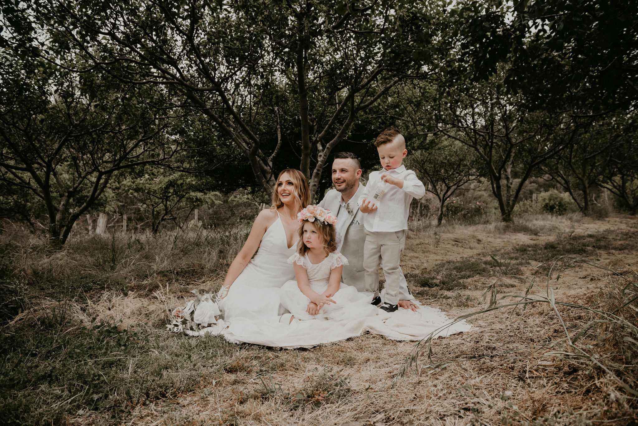 Elope with kids Lets Elope Melbourne Celebrant Photographer Elopement Package Victoria Sarah Matler Photography Orchard Farm Vigano weddings intimate